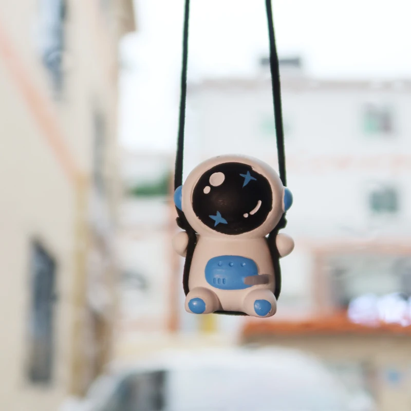 

Gypsum Swing Astronaut Car Pendant Cartoon Robot Rearview Mirror Car Interior Accessories Auto Decoration Aromatherapy Ornament