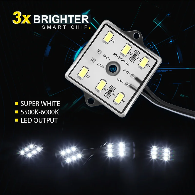 Универсальный 8 шт. 48 светодиодный Светодиодный вспышка светильник Белый Кузов