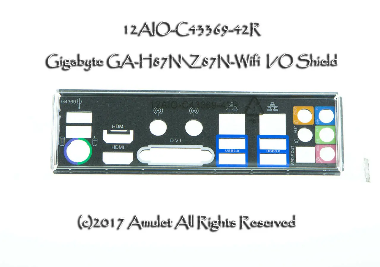 I/O IO Shield Backplate Gigabyte GA Z87N Wifi системная плата|Запасные части| |