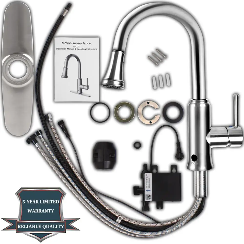 

High-Quality Stainless Steel Touchless Control Kitchen Faucet Smart Sensor Mixer Touch Kitchen Pull Out Sink Tap Easy to Install