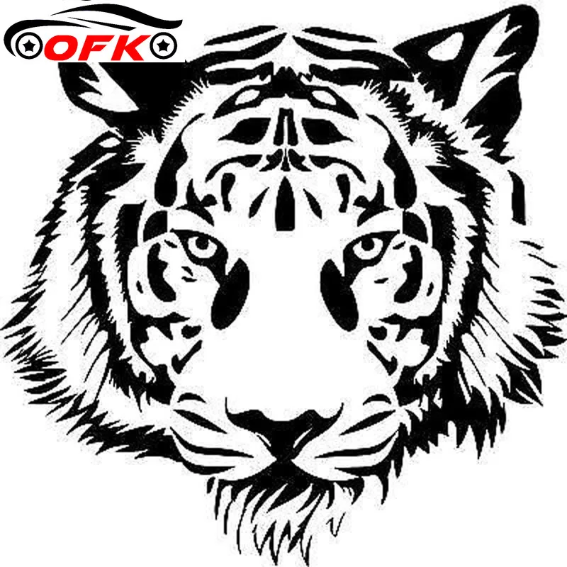 Автомобильная наклейка мощная голова тигра мотоциклетная индивидуальная