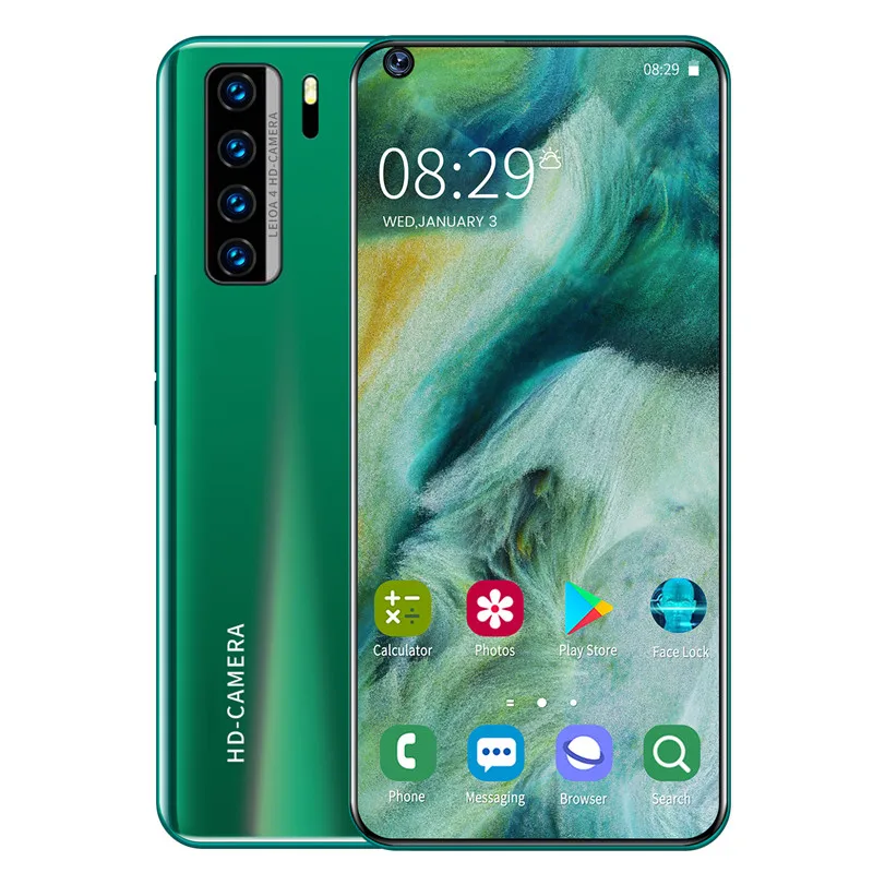 

2021 Android Smartphone 7.2" HD Display Screen Celular Daul SIM Card Telephone 8GB RAM 128GB ROM Global Version 4G Mobile Phone
