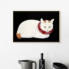 Картина на холсте с животными для гостиной, Декор для дома, с изображением кота