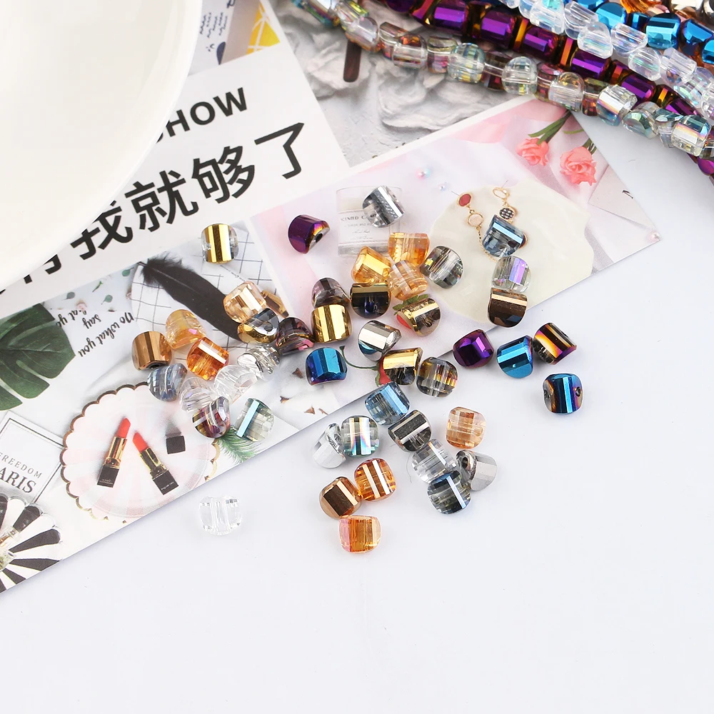 4/6/8mm Crystal Glass Plated Beads With Flat Bottom China Jewelry Beading Wholesale In Bluk Crafts Material Necklace Accessories | Всё для