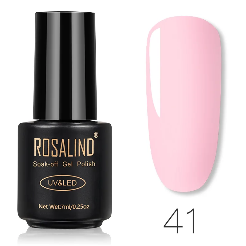 41 ROSALIND гель 1 гель лак для ногтей чистый цвет 7 мл 31-58 замочить от УФ светодиодный маникюр ногти vernis Полупостоянный гель лак для ногтей - Цвет: 41