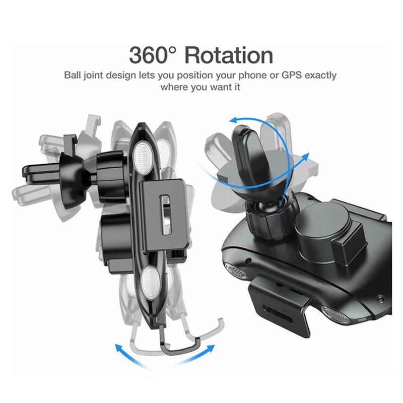 10 Вт беспроводное автомобильное зарядное устройство автоматический зажим Быстрая зарядка держатель телефона крепление 2 в 1 вентиляционное отверстие приборной панели держатель