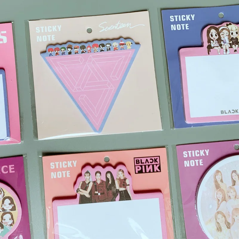 30 шт. KPOP Bangtan Boy BLACKPINK дважды Липкие заметки SEVENTEEN GOT7memo Pad IZONE Post It Notes TXT Signature канцелярские принадлежности