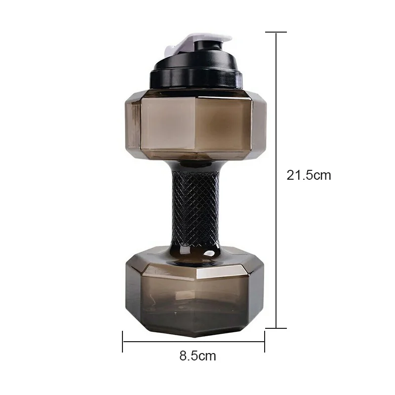 2 л Пластиковые гантели большой емкости Спортивная бутылка для воды спортзала