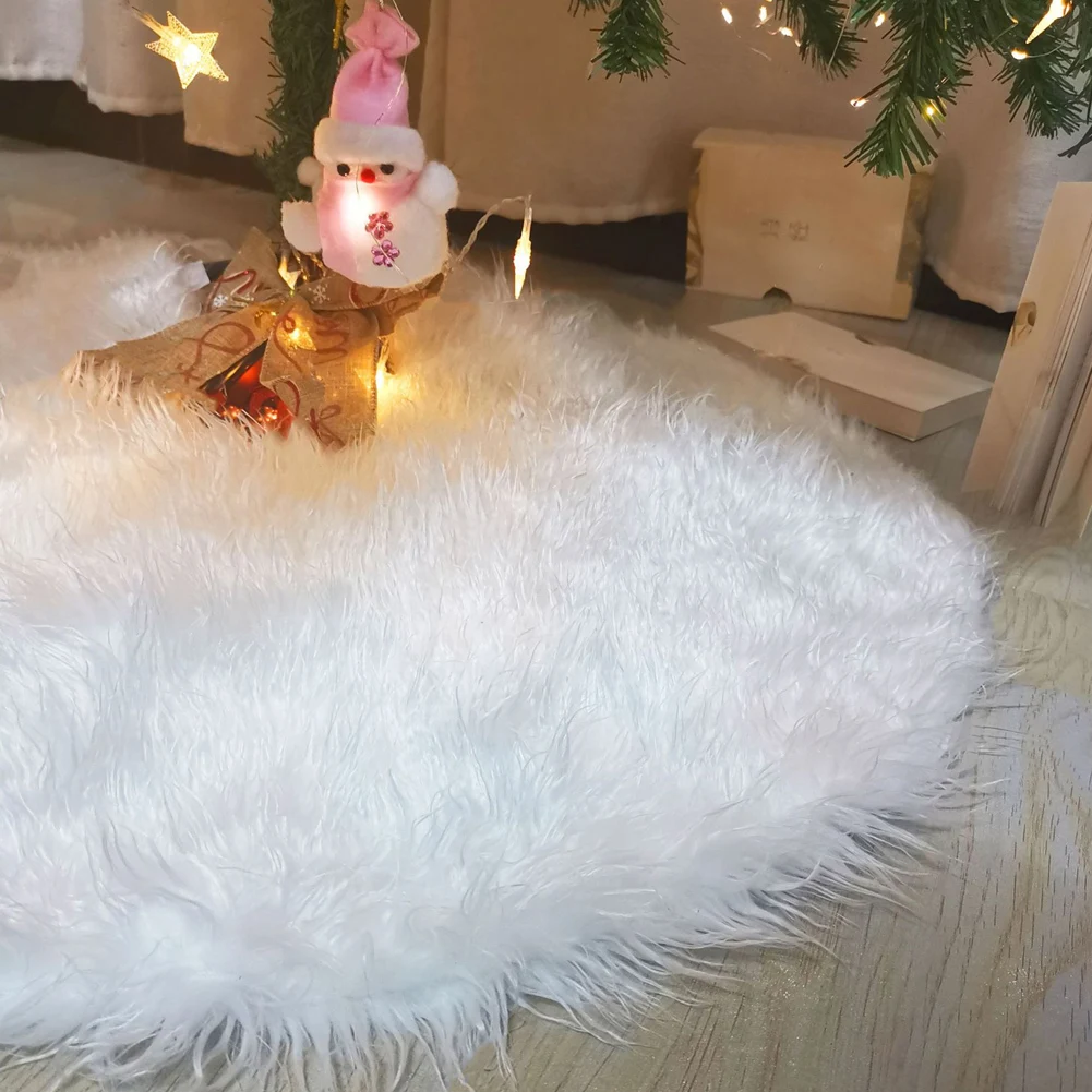

Юбка для рождественской елки, плюшевый ковер из искусственного меха для рождественской елки, украшения для рождественской елки, новогодний...