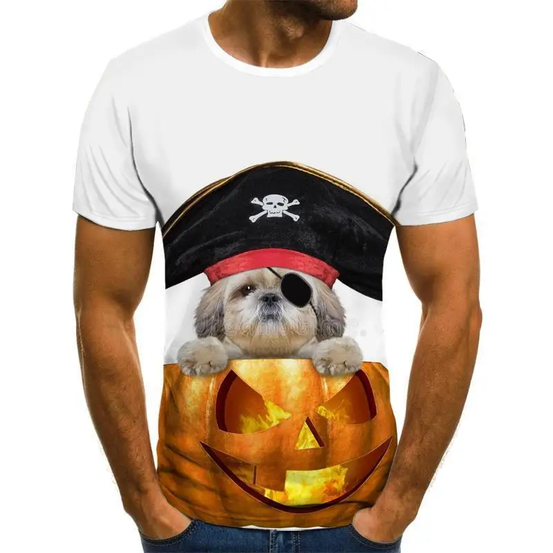 

2020 New Fashion 3d Printed T -Shirt Animal Pattern Summer Short Sleeve Round Neck Top Casual Men 'S T -Shirt