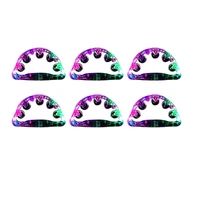 6 pieces tambourines for adults light up tambourines musical tambourine for teens and adults toysluminous random color