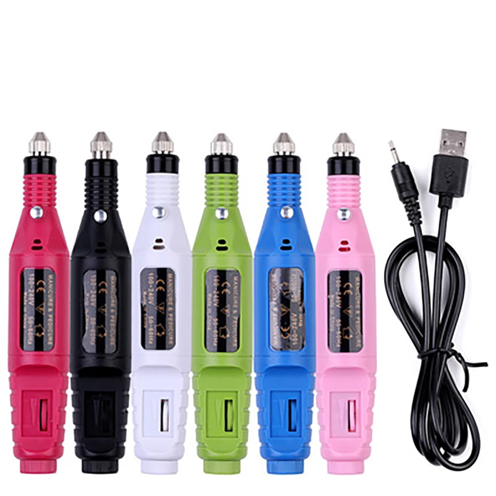 

2021 Portable Usb Nail Polisher Grinding Home Small Electric Peeling Nail Remover Pen Professional Nail Drill Tool Set Equipment