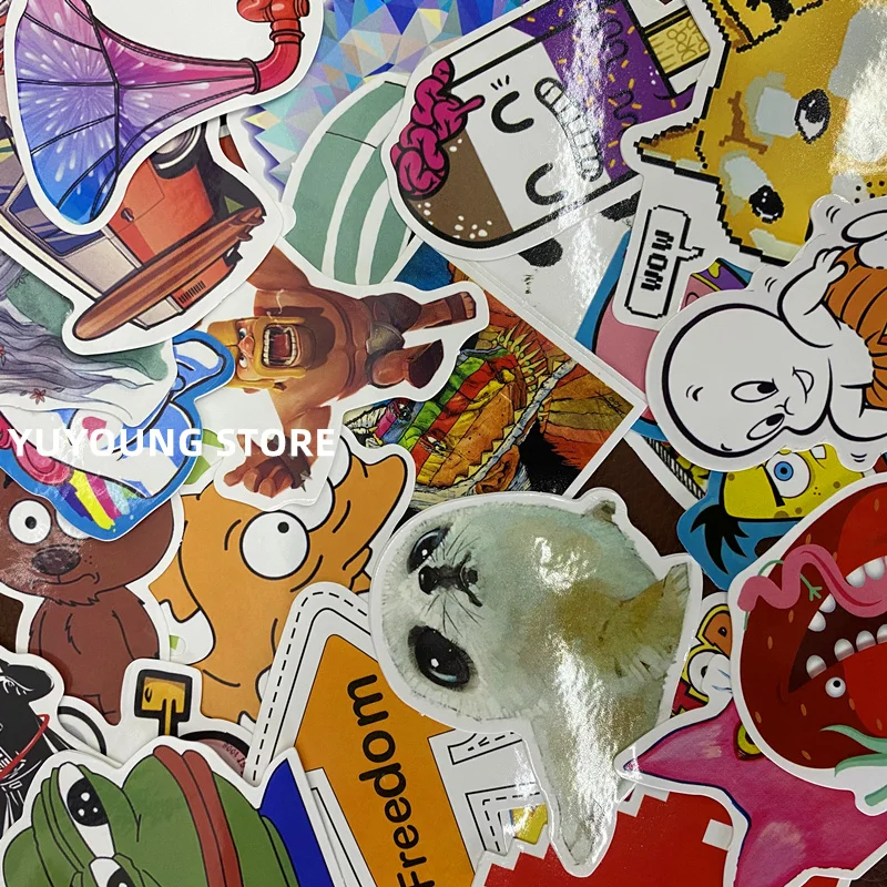 

100pcs free shipping laptop Graffiti Stickers For Notebook Motor Skateboard Computer Mobile Phone Cartoon Toy Styling DIY Decal