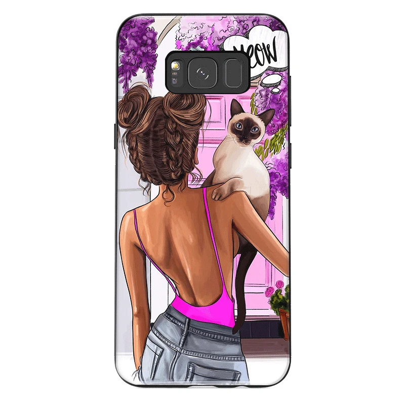 Чехол для телефона samsung M10 M20 M30 M40 S6 S7 край S9 S8 S10 S10E Plus Note 8 9 10 красивая девушка милый