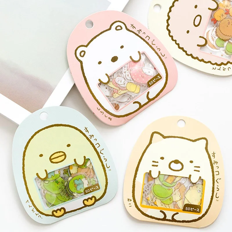 

1Pcs Japanese Cute Corner Transparent Pvc Flat Sticker Pack Diary Decoration Stickers Children Small Gift