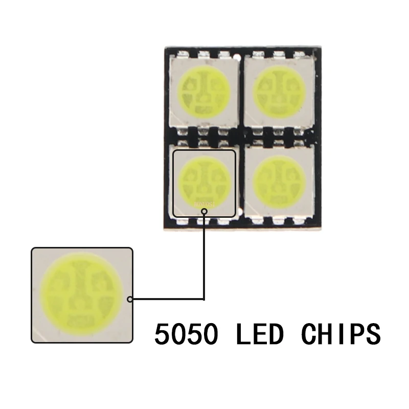10 шт. Автомобильный светодиодный T10 лампочки Canbus W5W 5050 4SMD светильник лампы теплый