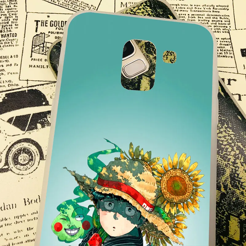 Силиконовый чехол s для samsung Galaxy J3 J5 J7 2016 2017 J2 Pro J4 J6 J8 2018 Mob Psycho (милый чудак 100