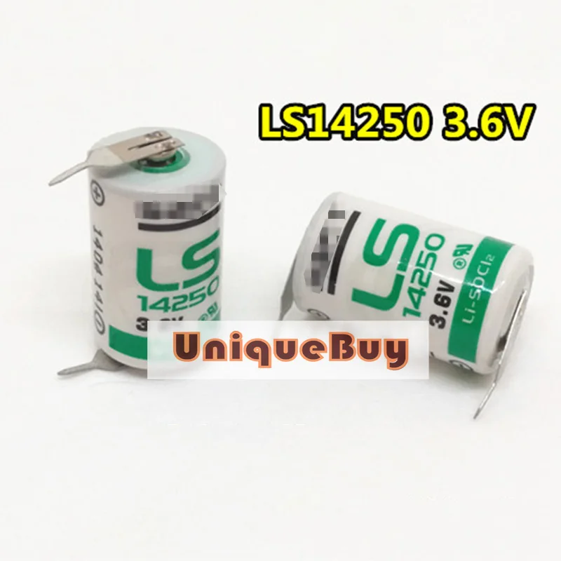 10pcs New for SAFT LS14250 3.6V PLC Li-ion Battery ER14250 1/2AA With Welding Feet