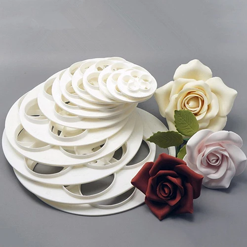 6 шт Fondant (сахарная) розового цвета с цветочным узором для приготовления печенья