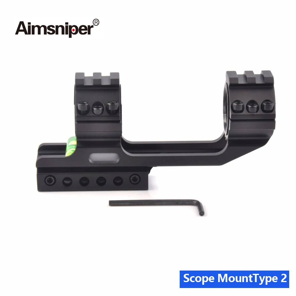 

Tactical Rifle Scope Mount 25.4/30mm Scope Dual Ring Mount With Spirit Bubble Level For 11/20mm Picatinny Weaver Rail Hunting