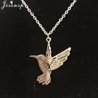 Ожерелье из нержавеющей стали с изображением Колибри, женское, богемное, с птицами оригмаи, подвесные ожерелья с животными, Золотое колье, 2021