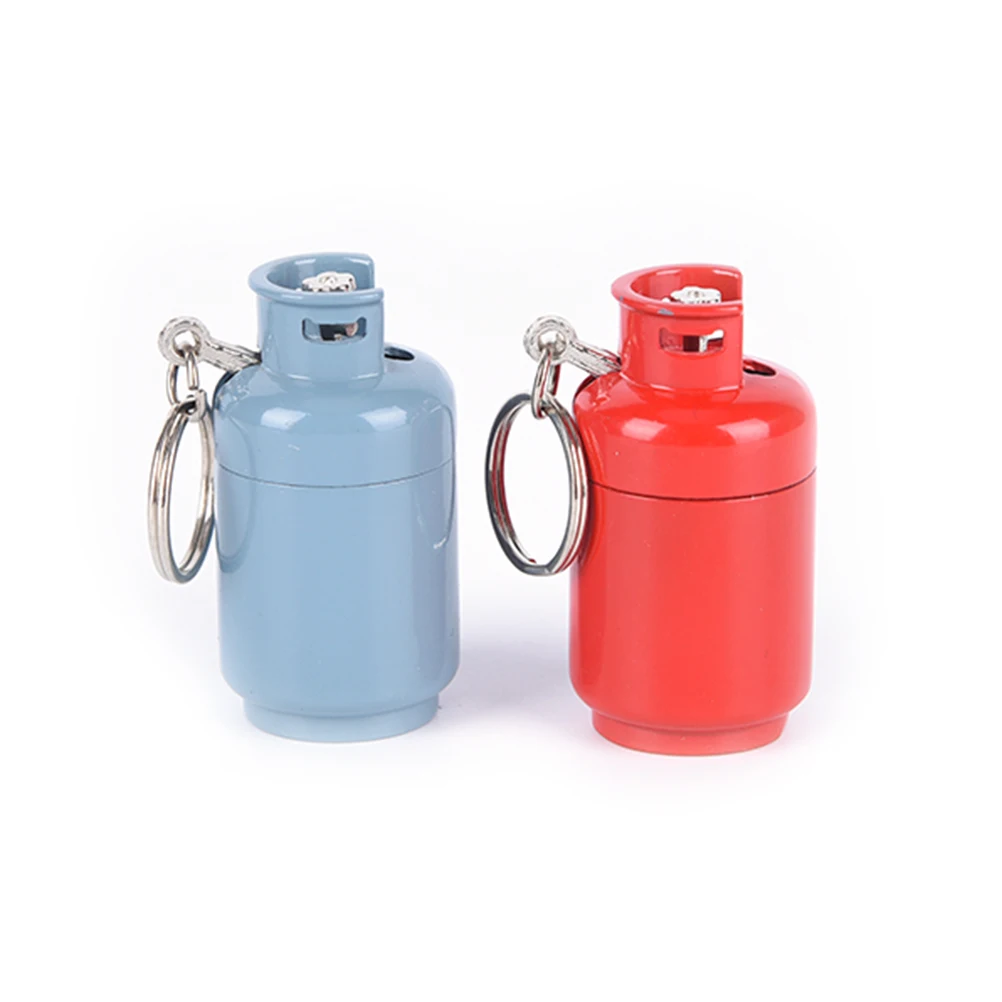 

Mini Gas Cylinder Shaped Lovely key chain Refillable Butane Cigarette Cigar Flame Lighter for Man NO GAS Till U fill Gift