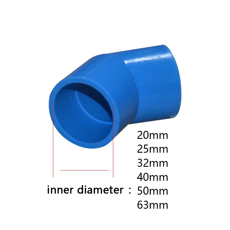 

Pipe Joint PVC Water Supply Pipe 45 Degree Elbow Pipe Connector Upper Water Pipe Fittings Garden Irrigation Pipe Joints
