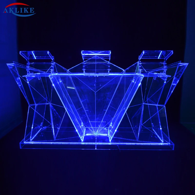 Kaufen AKLIKE Fabrik Verkauft Nachtclub Schönheit Disc Tisch DJ Booth Bunte Beleuchtet Desktop Kreative Bar Tisch Multi-funktion Tabelle