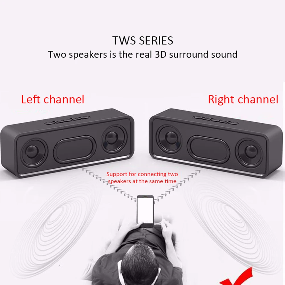 Портативный Bluetooth-динамик диагональю дюйма Мультимедийный USB-сабвуфер