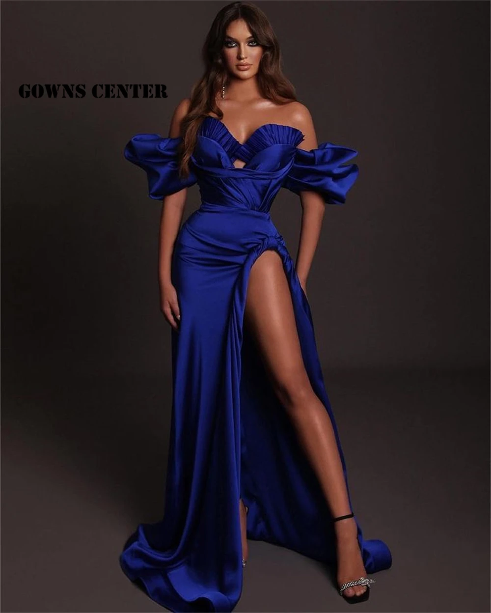 

Elegant Evening Dresses Mermaid Formal Dress Women Slit Prom Gowns Off The Shoulder Wedding Party Gown robe de fiesta