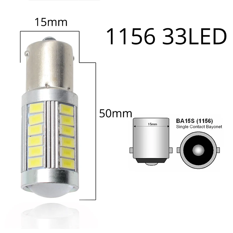 2X белый красный 1156 BA15S 1157 BAY15D P21 5 Вт 33SMD 5730 светодиодный Автомобильные стоп-сигналы заднего фонаря сигнала авто светодиодный заднего хода лампы Туман светодиодный - Испускаемый цвет: 1156 BA15S