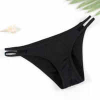 women sexy black swimwear separates summer ladies swim briefs low waist shorts bikini bottom female brazilian underwear