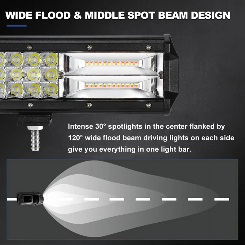Водонепроницаемый светодиодный стробоскоп RACBOX белая красная Синяя Лампа