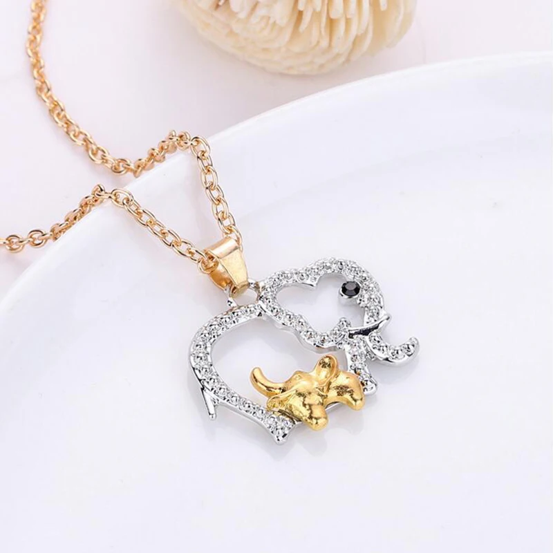 

Lady Cute Elephant Alloy Pendant Necklace Animal Clavicle Chain 50CM