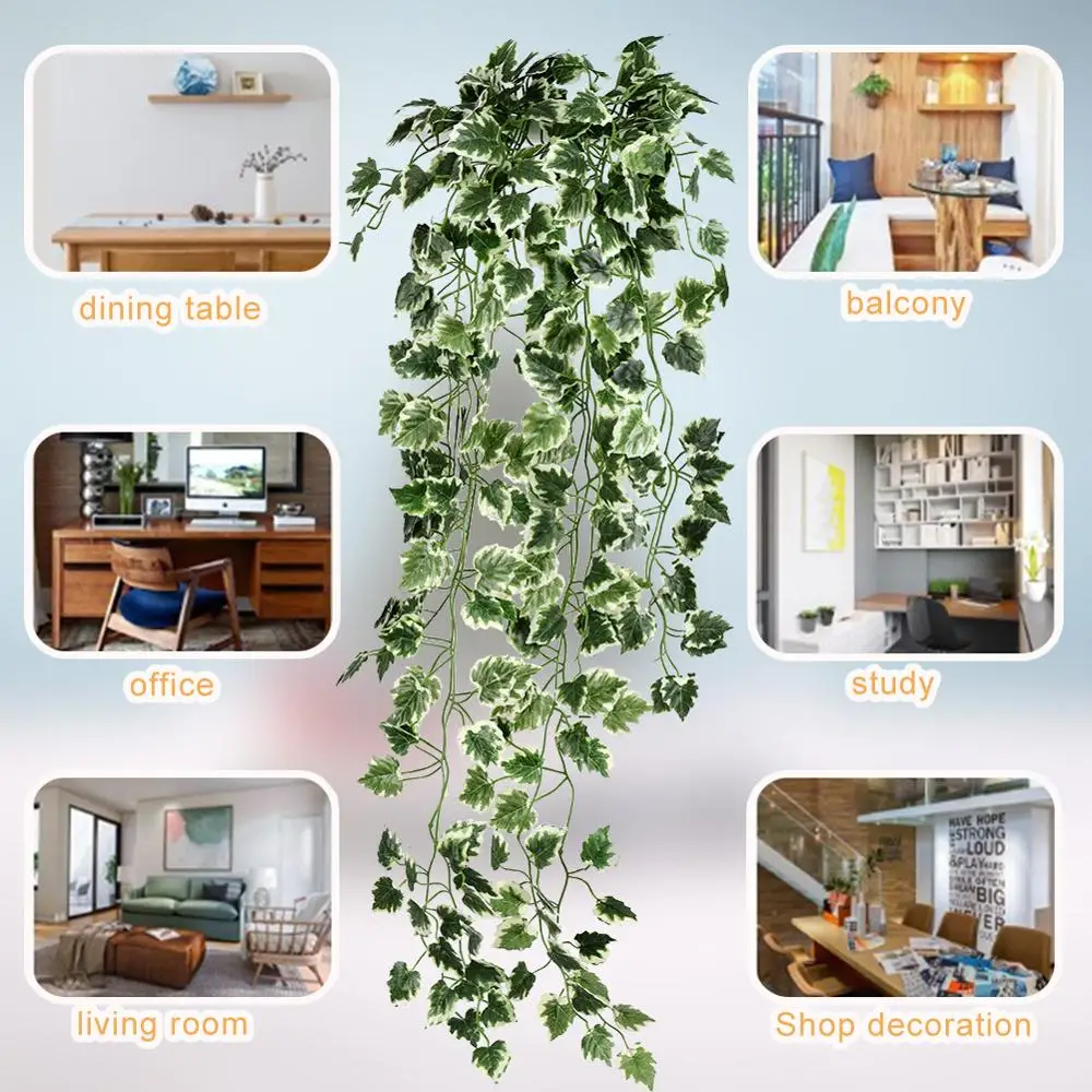 Искусственные зеленые растения подвесные популярные для домашнего декора