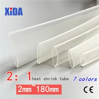 1 meter heat shrink tube transparent clear black heat shrinkable tubing wrap wire kits 21 wrap wire sell connector cable sleeve