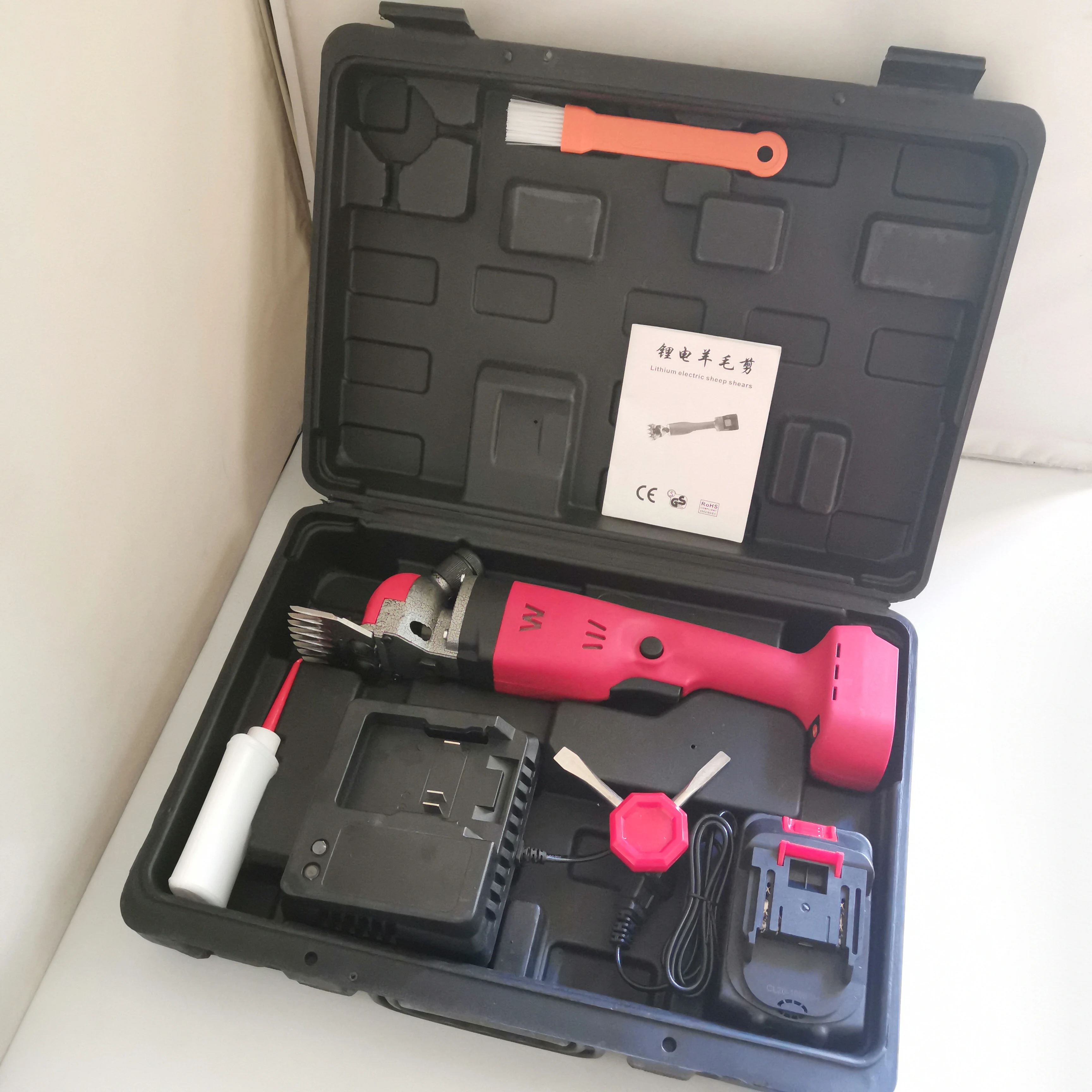 Перезаряжаемые беспроводные электрические ножницы для стрижки овец коз 18 в 300 Вт