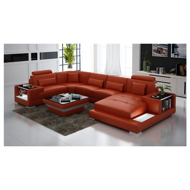 Топ зерна натуральной кожи от фабрики Китая серый цвет гостиной диван | Мебель