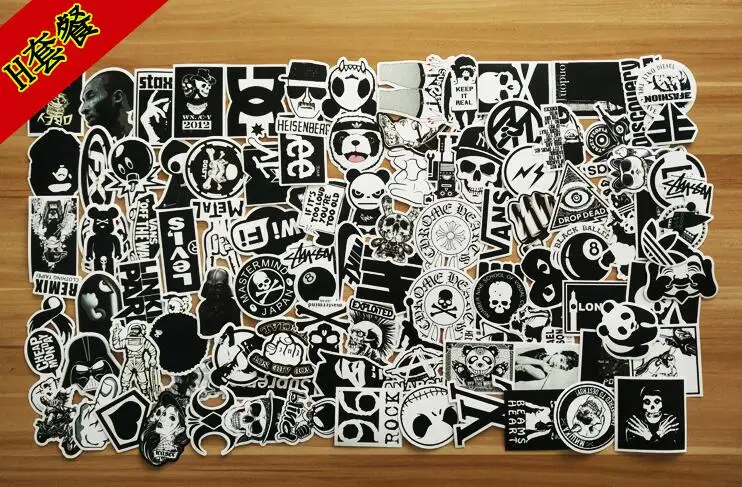 100 шт стикер s DIY Наклейка для скрапбукинга набор Водонепроницаемый Граффити стикер для багажа винтажный стикер для канцелярских товаров - Цвет: H