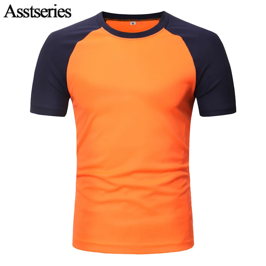 

Брендовая одежда новая мода Повседневное Для мужчин футболки мальчика реглан короткий рукав o-образным вырезом Для мужчин s Высокое качеств...