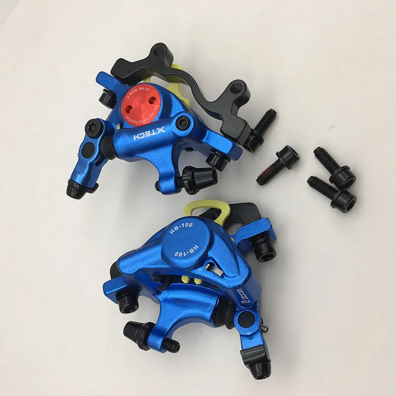 blue pair Zoom HB-100 MTB велосипед тормоза HB100 велосипедные тормоза суппорт w роторы запчасти для велосипеда гидравлический поршень двусторонний w V-Brake рычаг - Цвет: blue pair