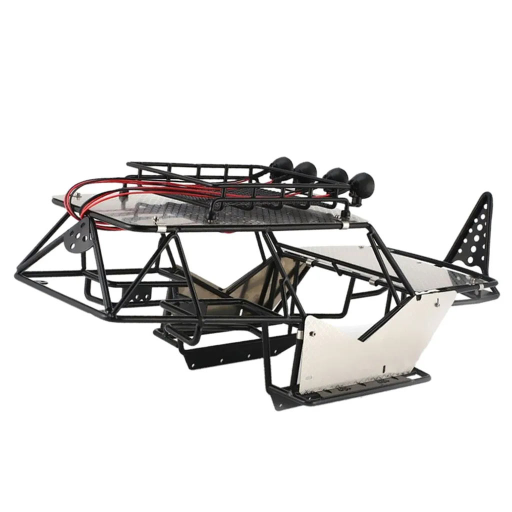 

1:10 RC Metal Roll Cage Chassis Frame and Metal Sheets for Axial RC Rock Car