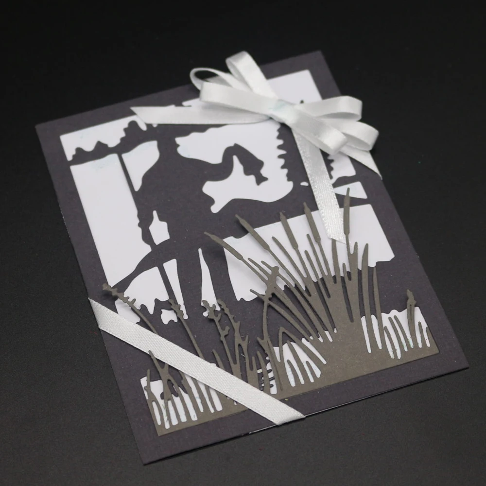 Горячая трава форма металлические режущие штампы DIY карточные трафареты