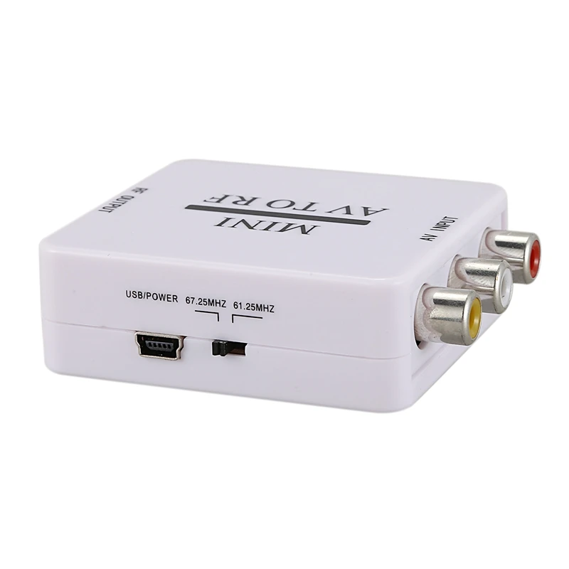 Мини Rca Cvsb Av в Rf адаптер 67 25 МГц 61 видео Аудио ТВ переключатель сигналов