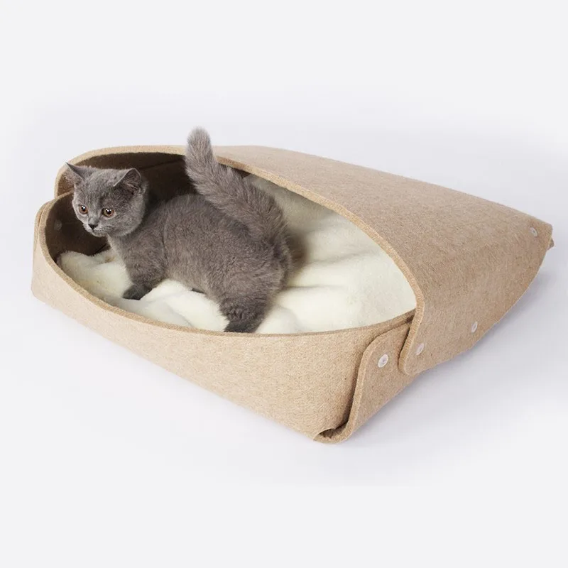 

Летняя Милая кровать для собаки, войлочная дышащая подушка для щенка, домик для собаки, прочный спальный коврик для кошек и собак