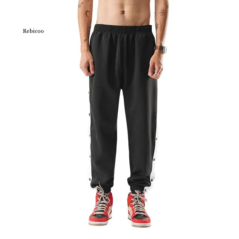 

New Design Men's Sweatpants Sports Buckle Basketball Training Long Pants Men's Casual Loose Large Harem Pants Joggers Hip Hop