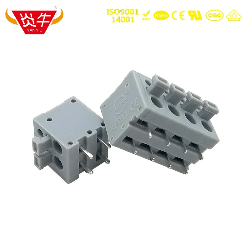 KF211R 5 0 2P 3P PCB Пружинные клеммные блоки DG211R мм 2PIN ~ 12PIN PHOENIX CONTACT DEGSON KEFA YANNIU|Клеммные