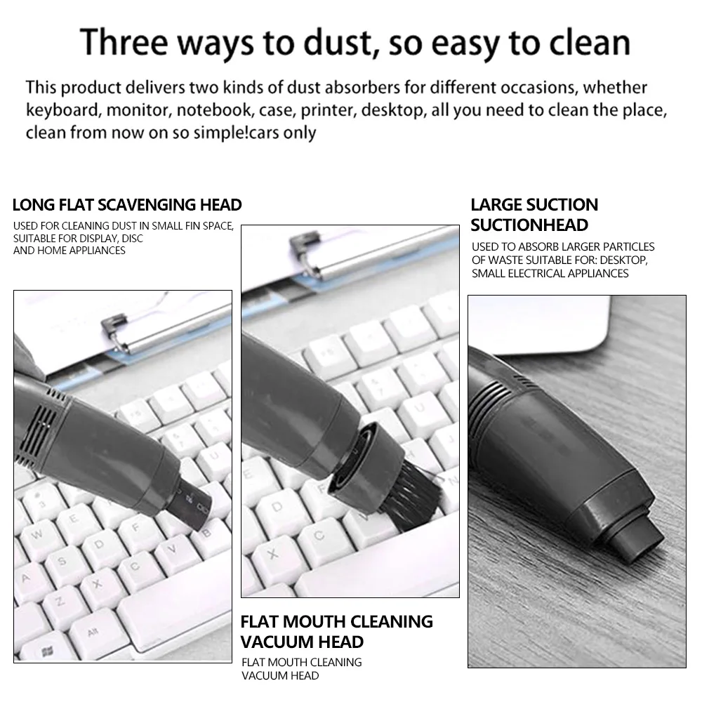 Портативный настольный мини пылесос для чистки ПК ноутбука клавиатуры школы