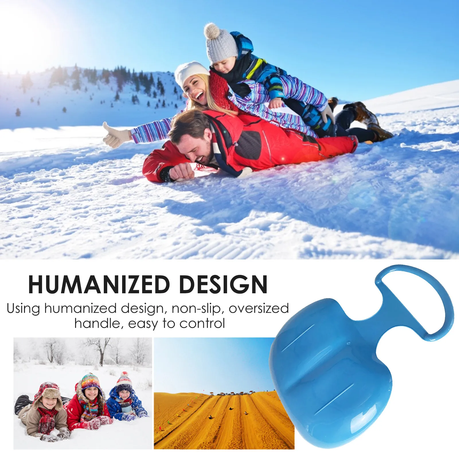 

2021 Hot Snow Sled Board Outdoor Winter Plastic Skiing Boards Snowboard Sled Luge Outdoor Toys For Kid Baby Toys Dropshipping