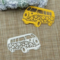 vehicle school bus van pattern metal cutting dies scrapbooking cutter mold for diy cards paper art work clipart decorating